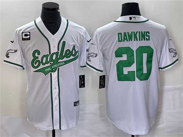 Men's Philadelphia Eagles #20 Brian Dawkins White With C Patch Cool Base Baseball Stitched Jersey,We sell and wholesale Men's Philadelphia Eagles #20 Brian Dawkins White With C Patch Cool Base Baseball Stitched Jersey on line form chian!
